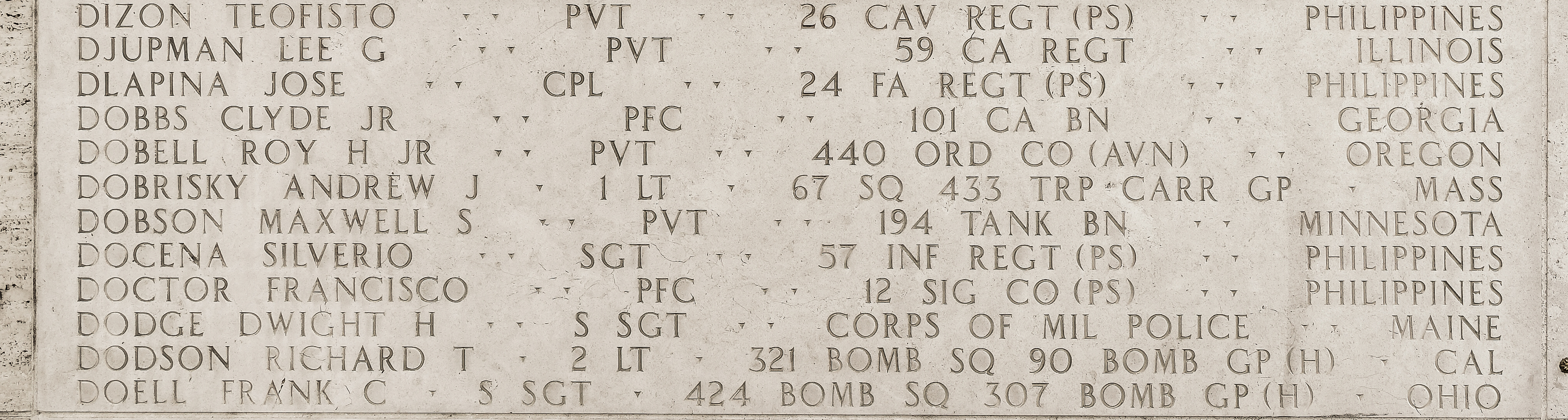 Roy H. Dobell, Private